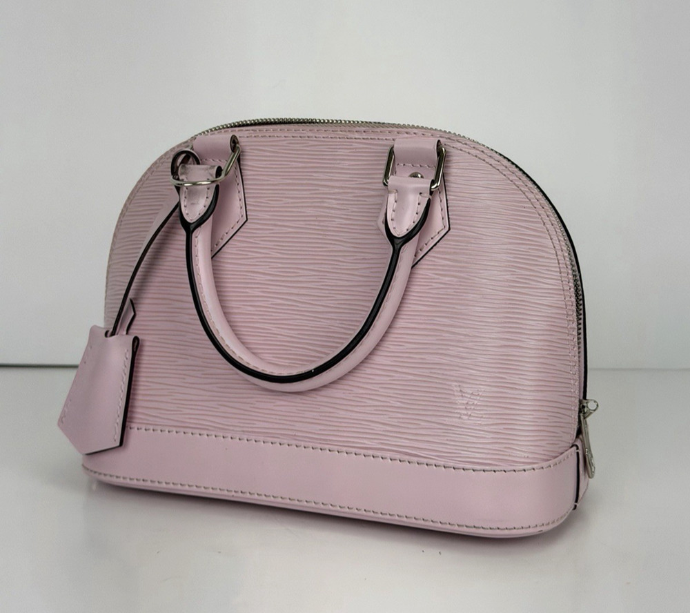 Louis Vuitton Alma BB Handbag in Pink Epi Leather Silver-Tone Hardware S02